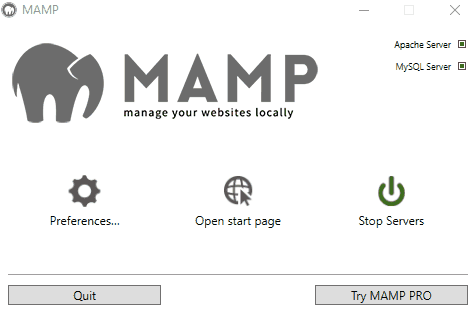 mamp indstillinger
